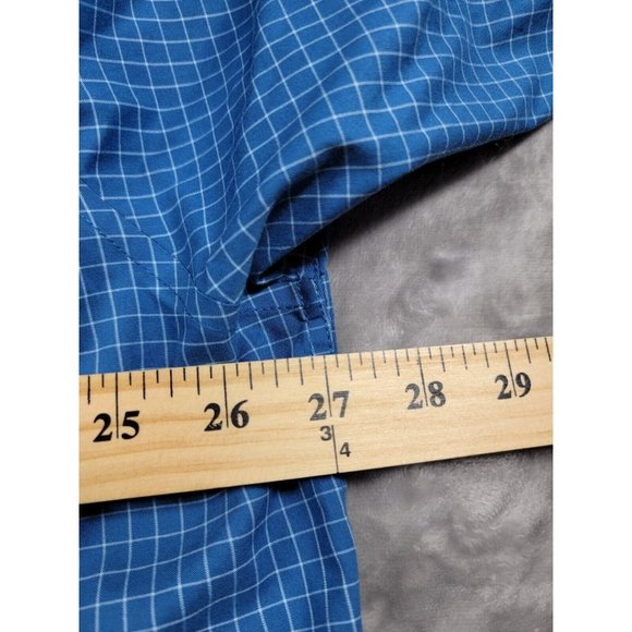 Men's L.L.Bean button down Shirt Traditional Fit blue Plaid‎ Size LT - Picture 2 of 5